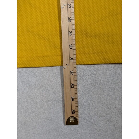 Vintage Southpole Jersey Polo Shirt L Yellow Quarter Zip Sporting Gear Spell Out - Picture 9 of 9